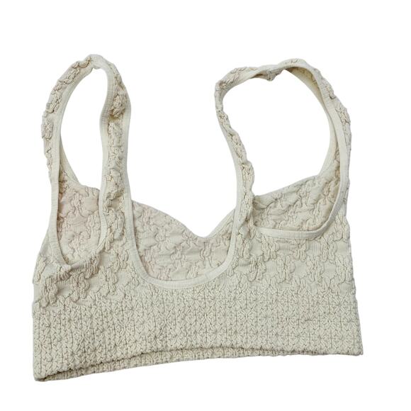 Free People cream textured just like that Bralette - Picture 3 of 3